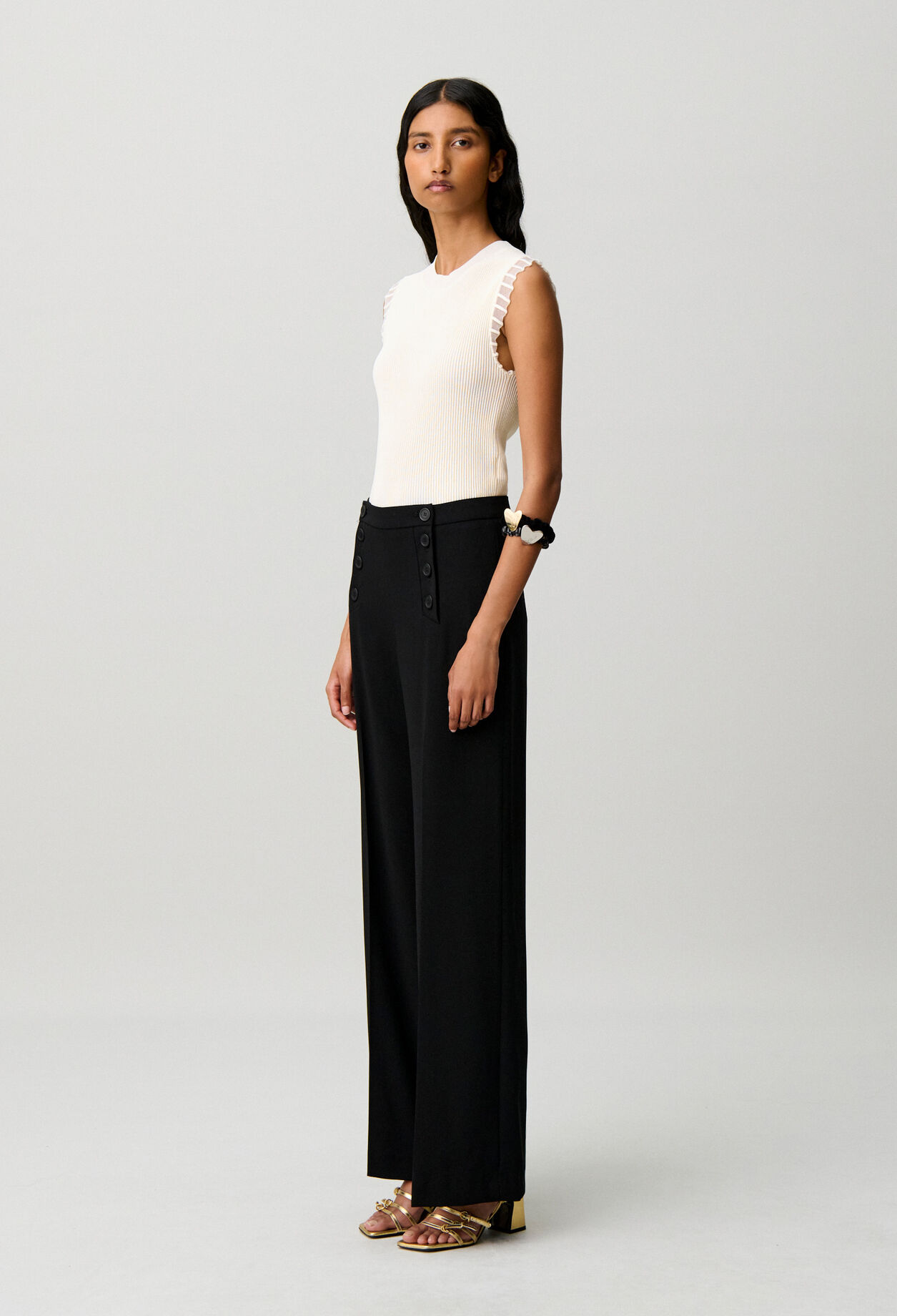 Pantalon &agrave; pont