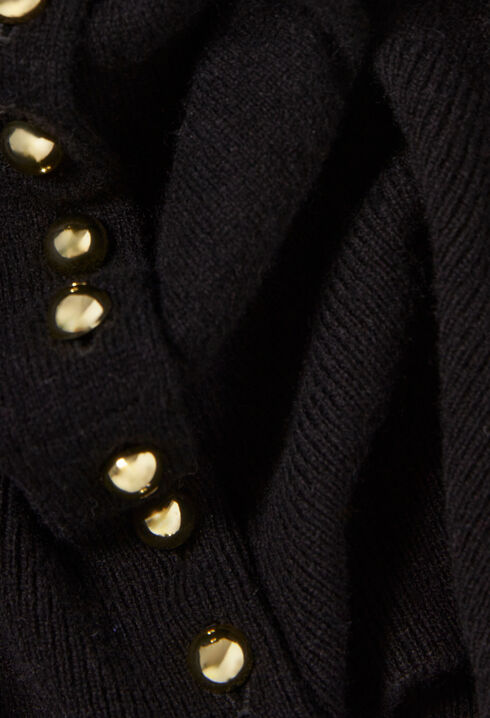 Top maille boutonné