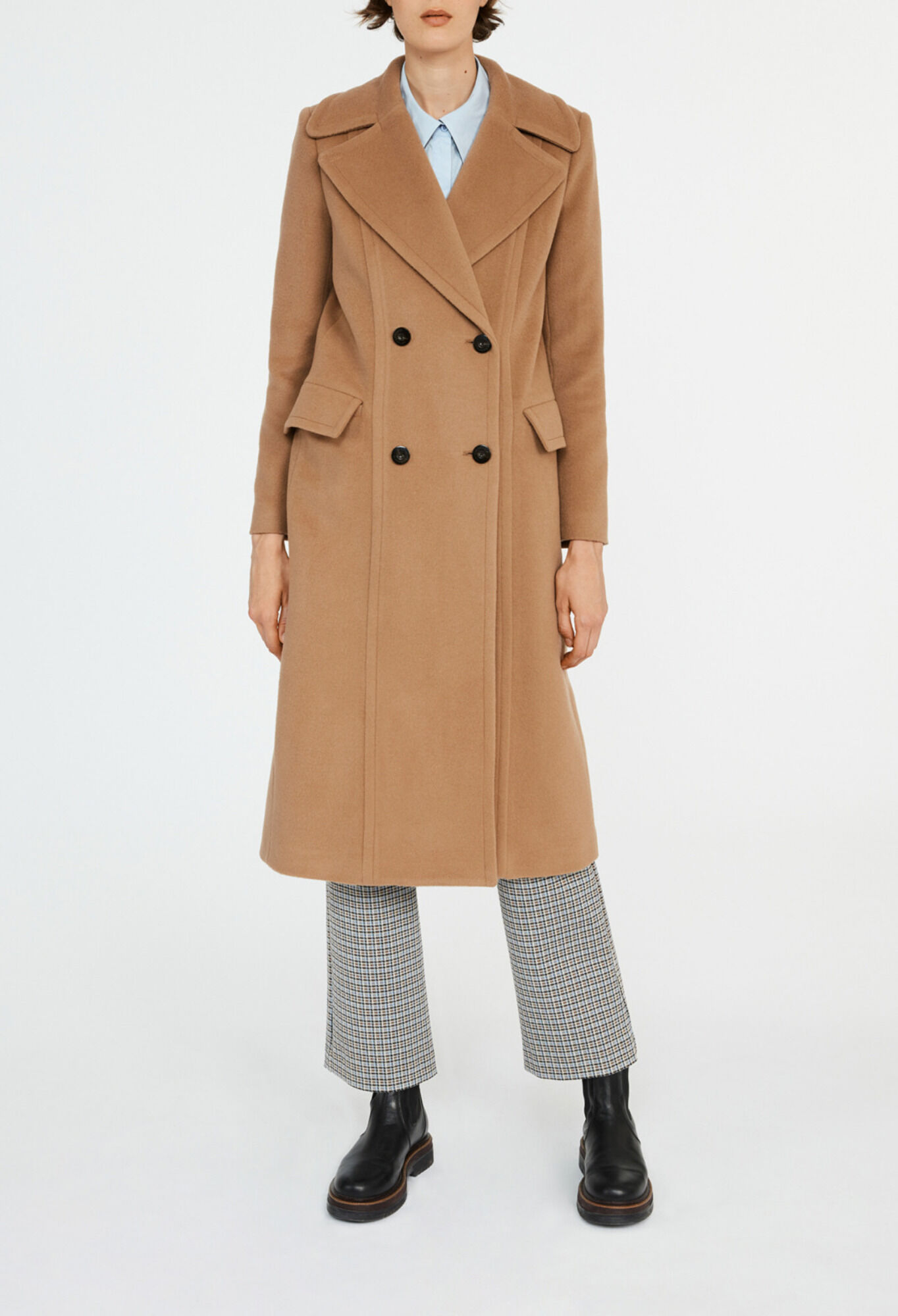 Manteau long croise