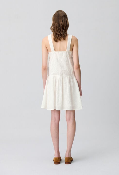 Robe courte buste brodé