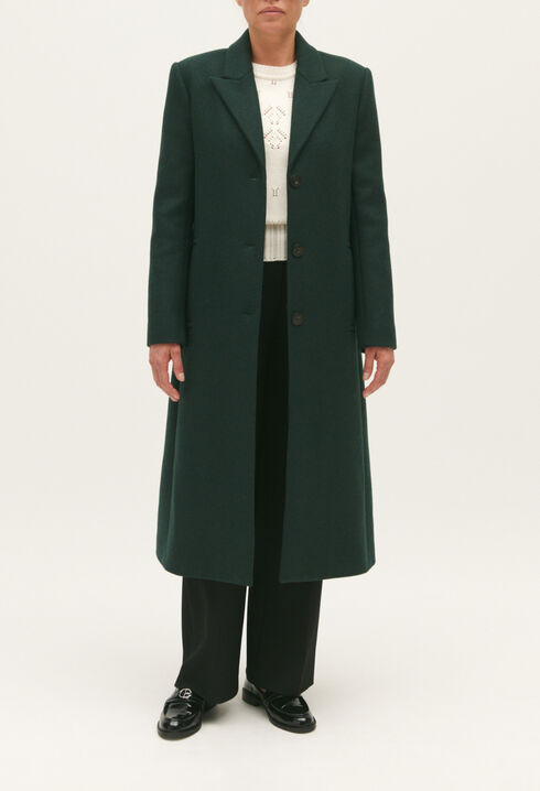 Manteau droit mi-long