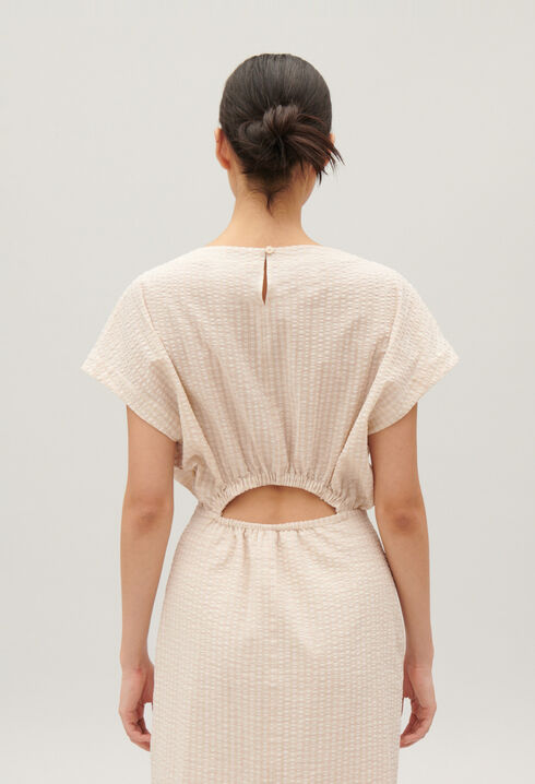 Robe midi rayures