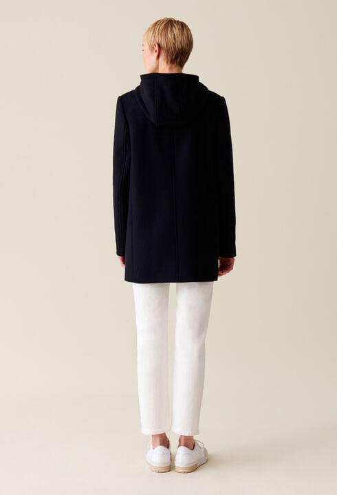 Manteau capuche marine