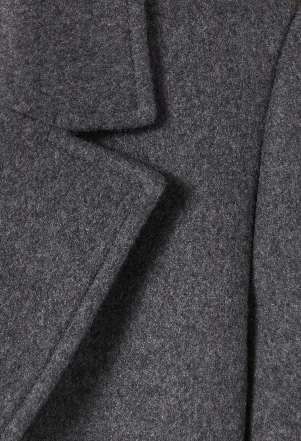 Manteau long ceinture gris