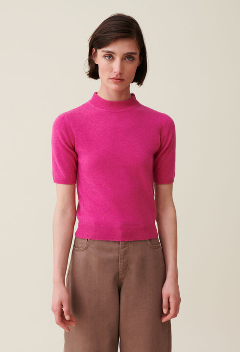 Pull laine col montant