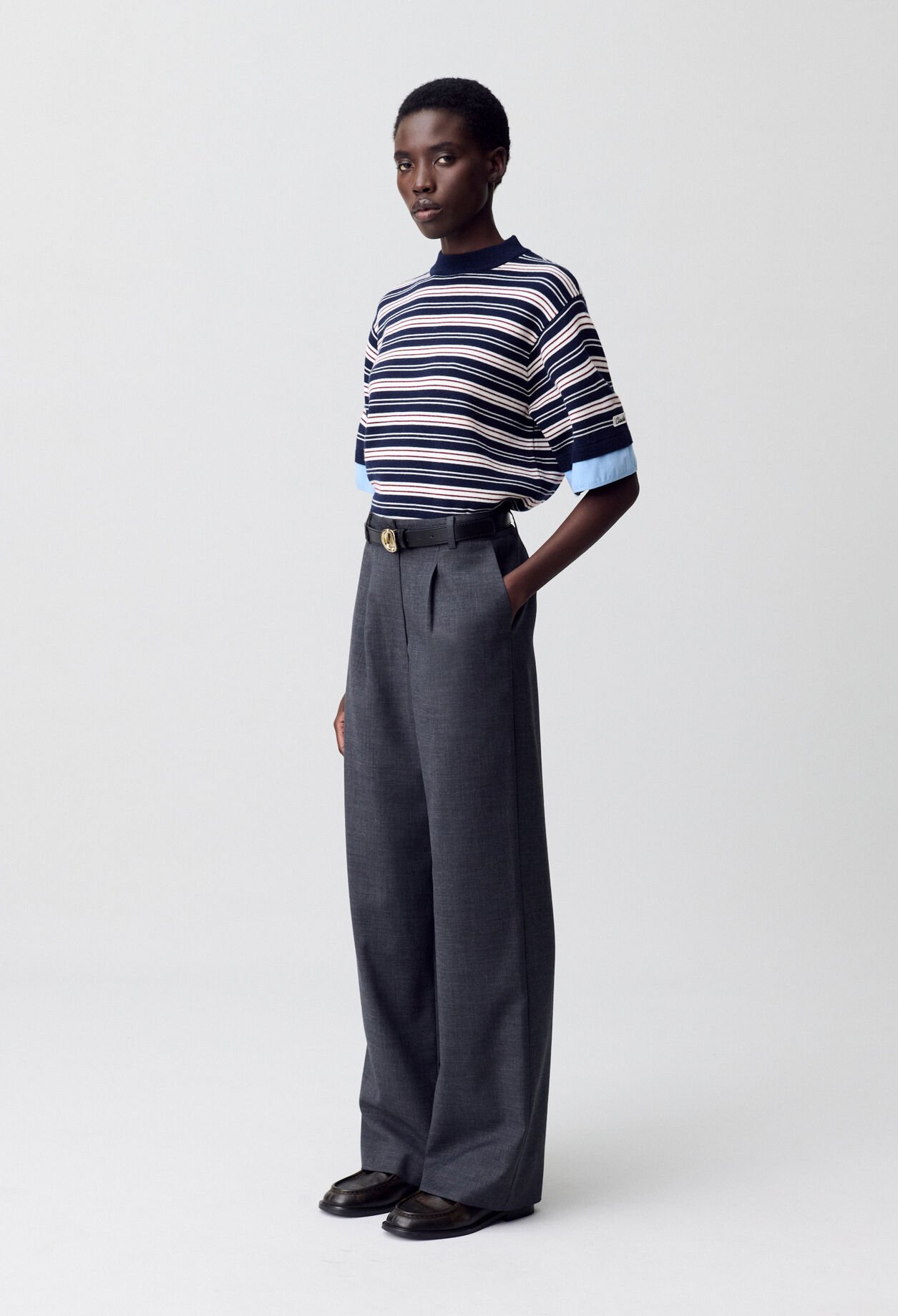 Pantalon large tailleur