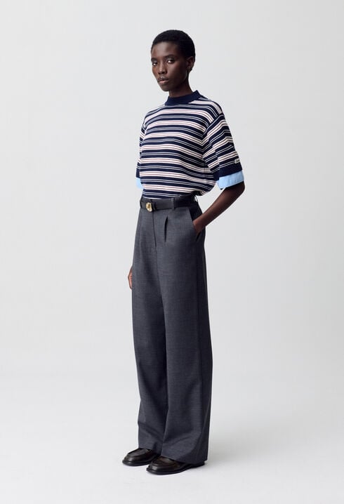 Pantalon large tailleur