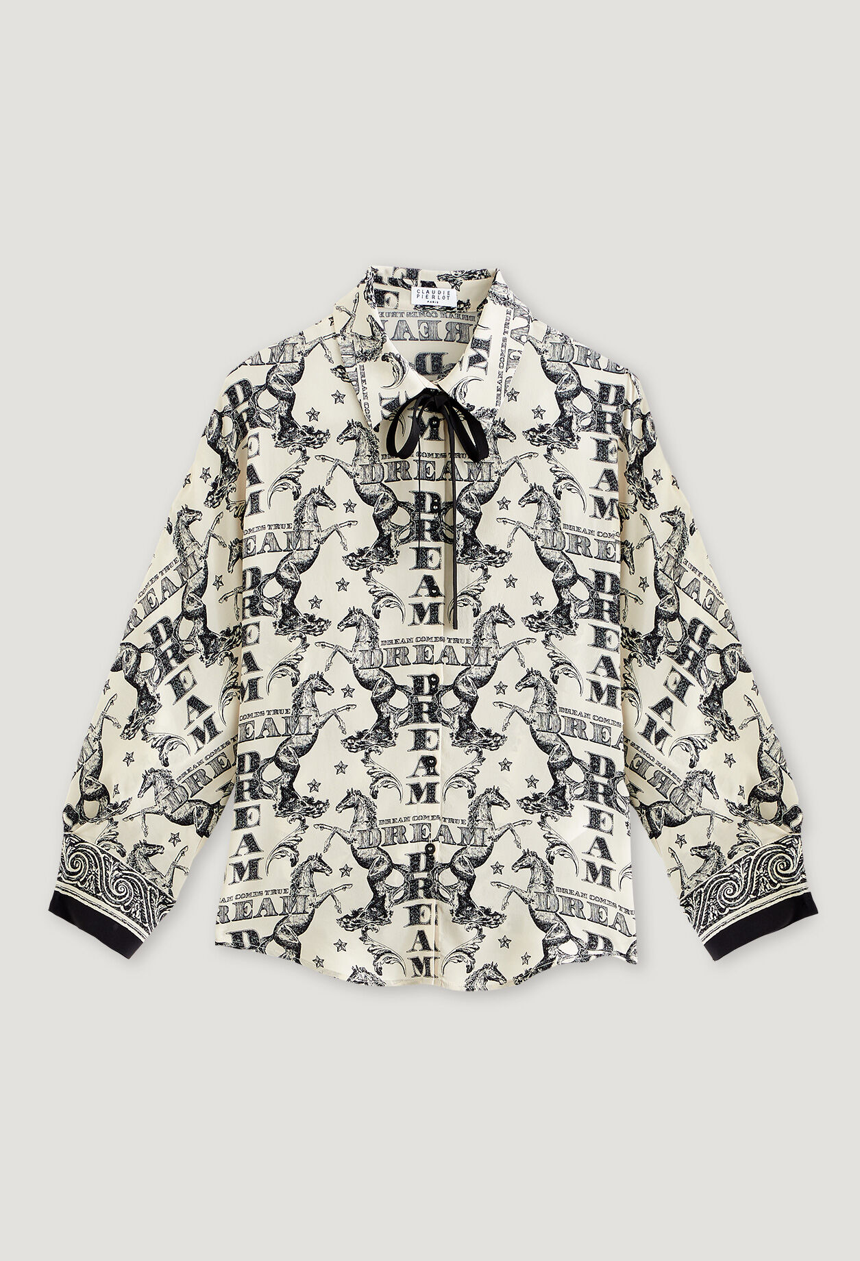 Chemise imprimée à lavallière