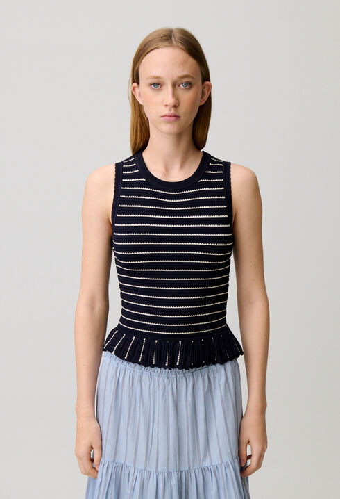 Top maille ray&eacute;
