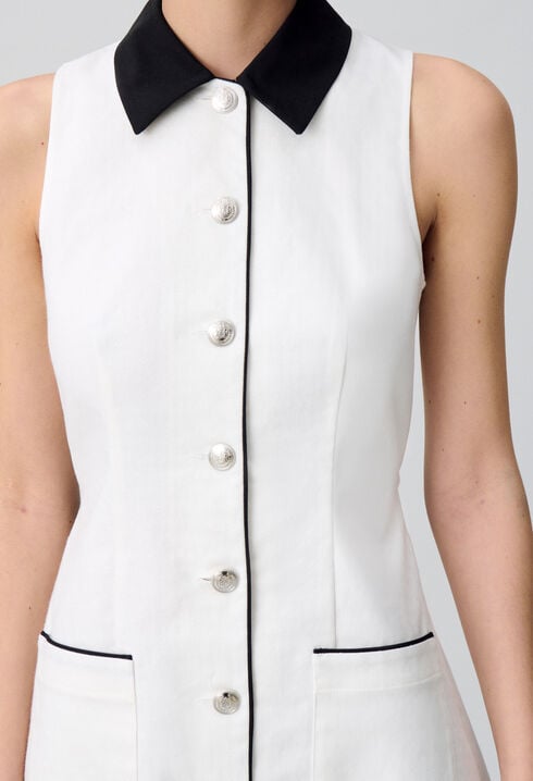 Robe courte sans manches