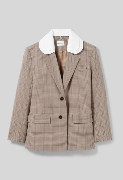 Veste droite tailleur carreaux