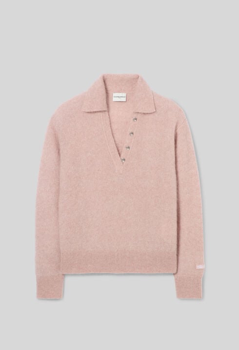 Pull d&eacute;contract&eacute; maille poilue