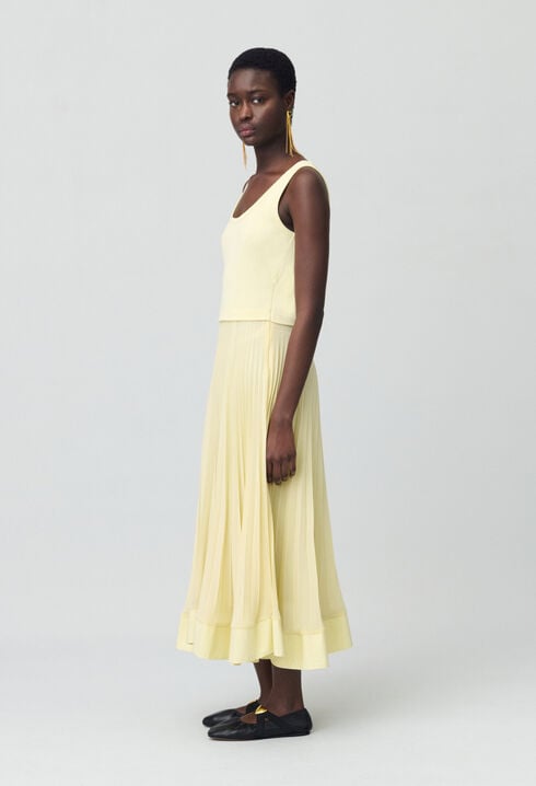 Robe longue trompe l'œil