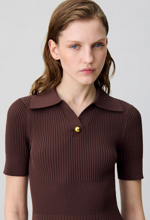 Robe mi-longue en maille