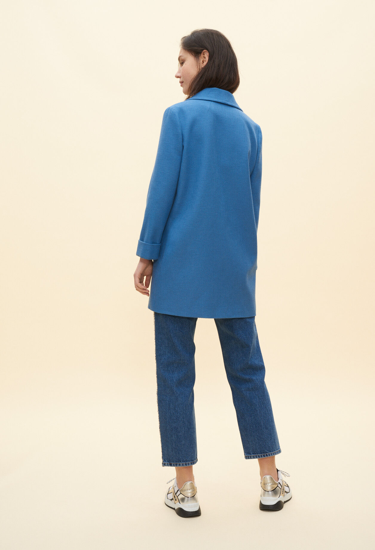 Manteau mi-long en coton