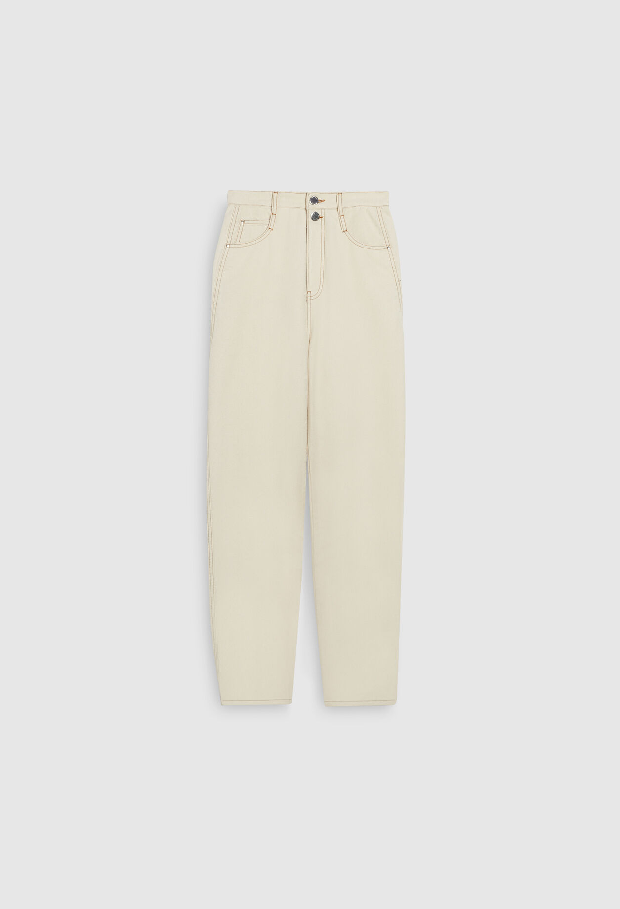 Jean beige en denim ecowash