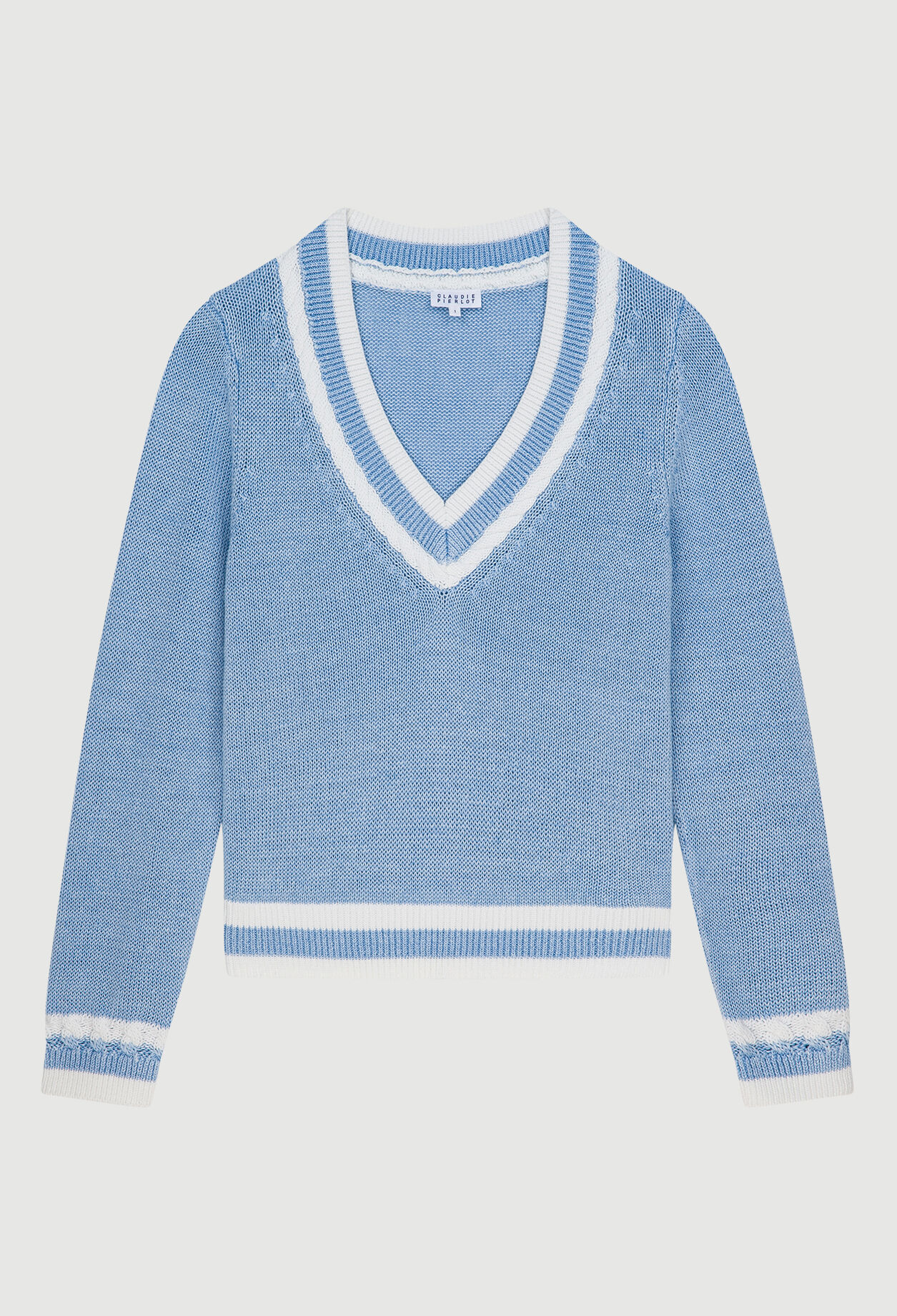 Pull en lin bleu ciel