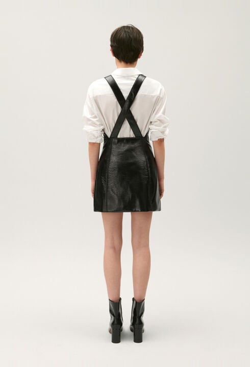 Robe courte vinyle noire