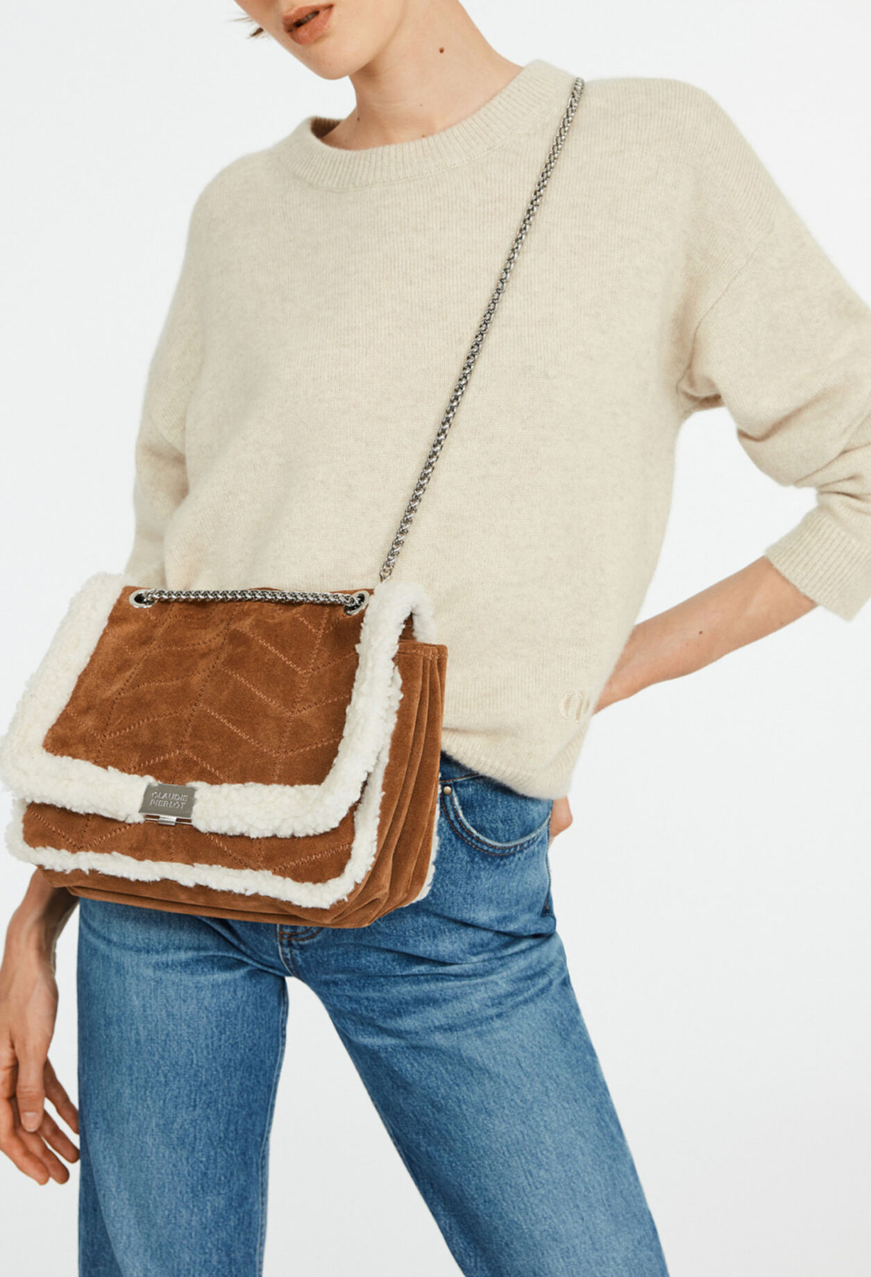 Sac Angelo caramel peau lainée