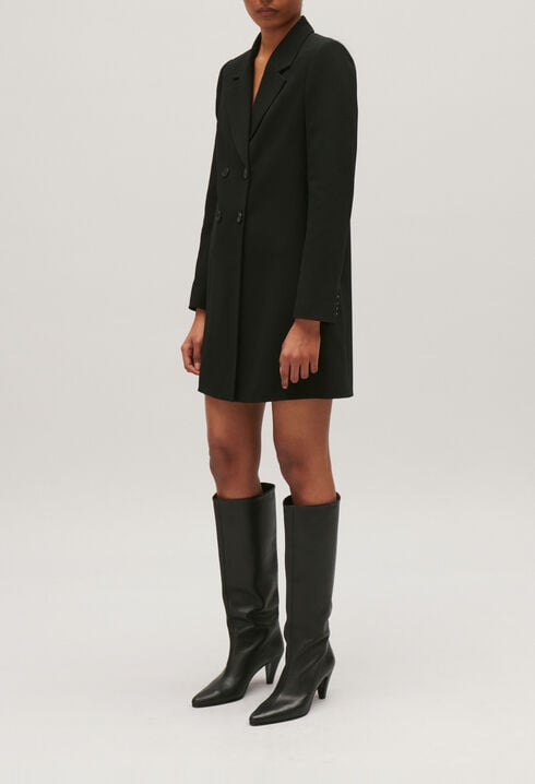 Robe courte tailleur noir