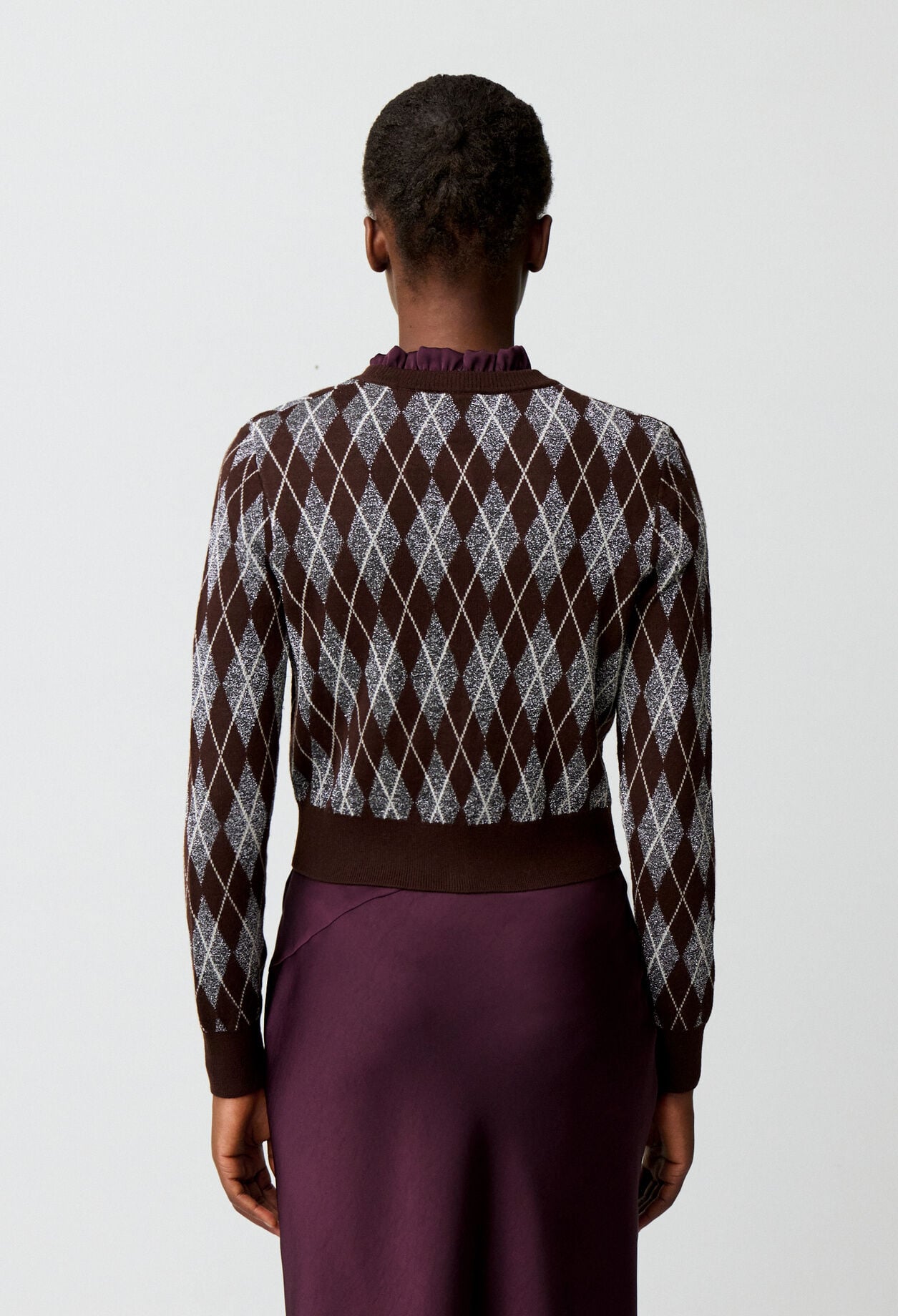 Cardigan maille motif Argyle
