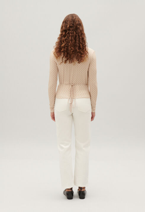 Top cache-c&oelig;ur beige