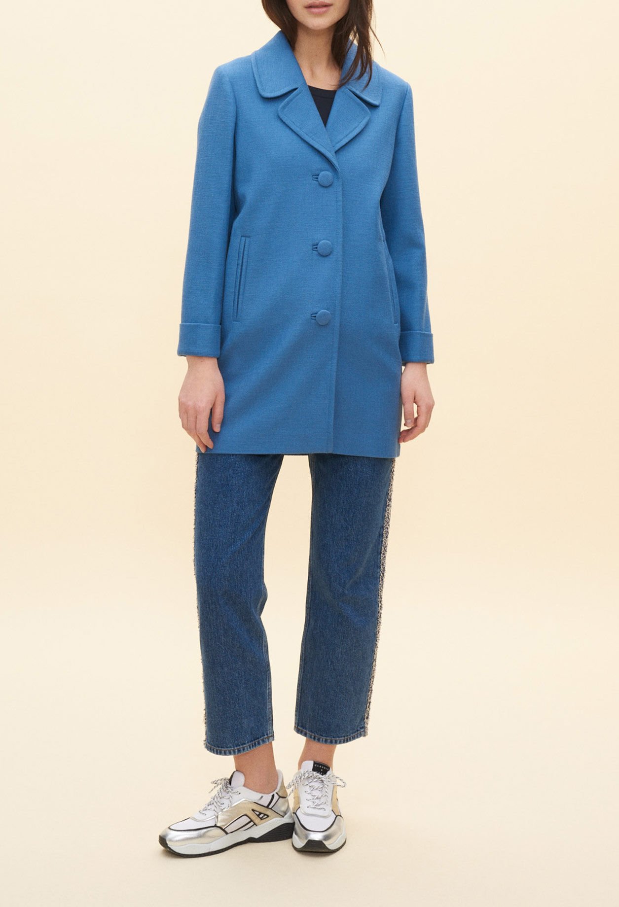 Manteau mi-long en coton