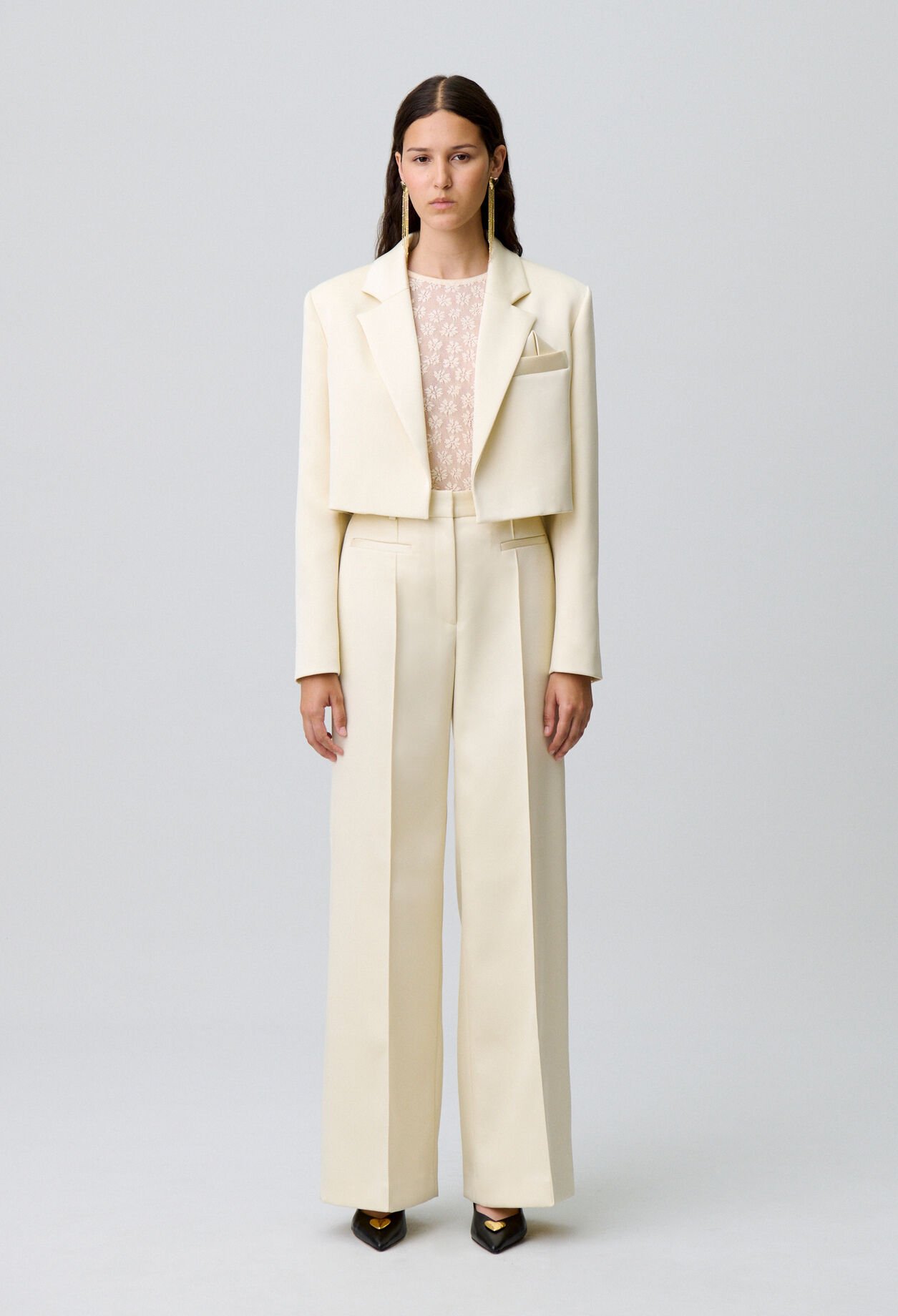 Veste satinée tailleur