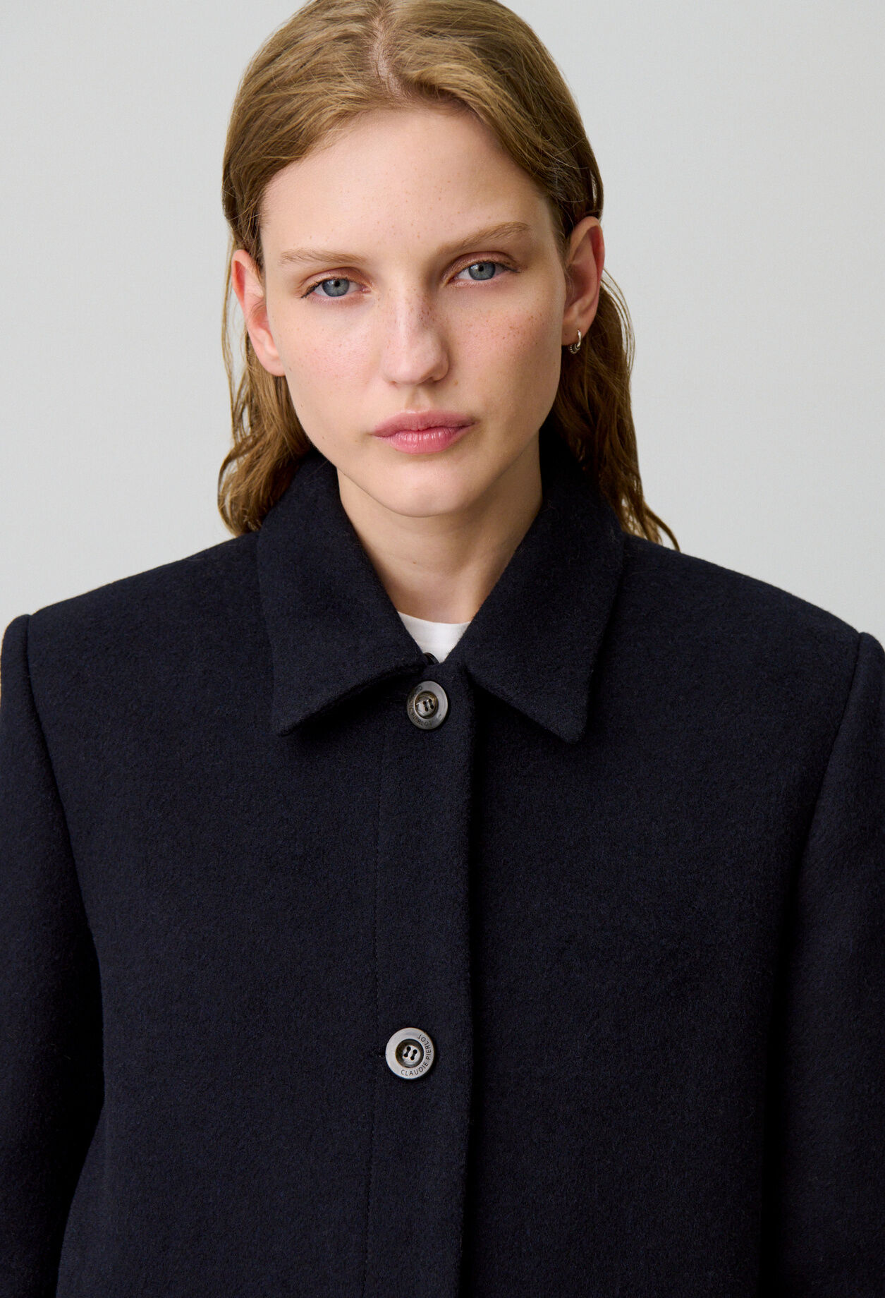 Manteau long laine léopard