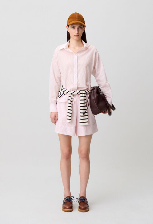Chemise dos volant&eacute;