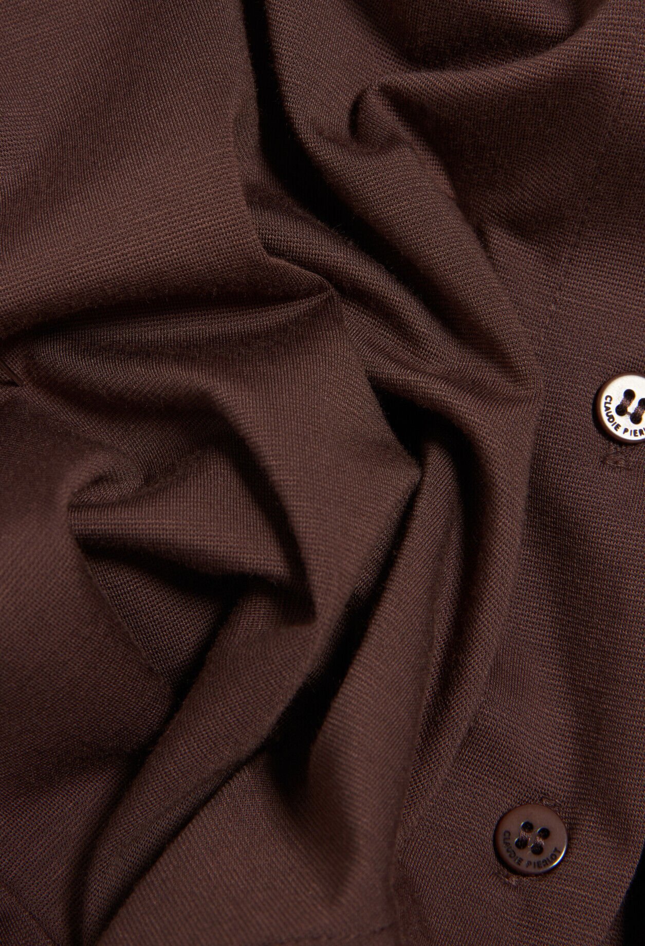 Top boutonné asymétrique noir