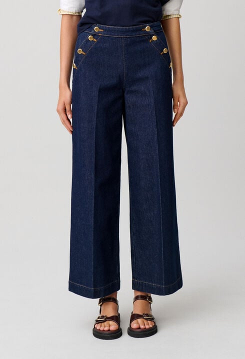 Jean large &agrave; pont