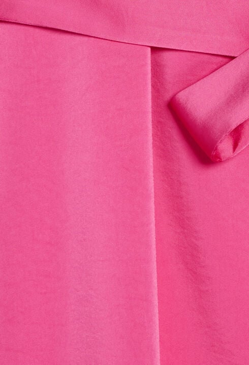 Robe courte asymétrique rose