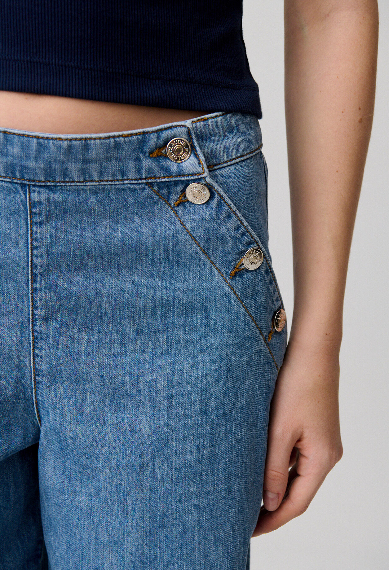 Short &agrave; pont denim