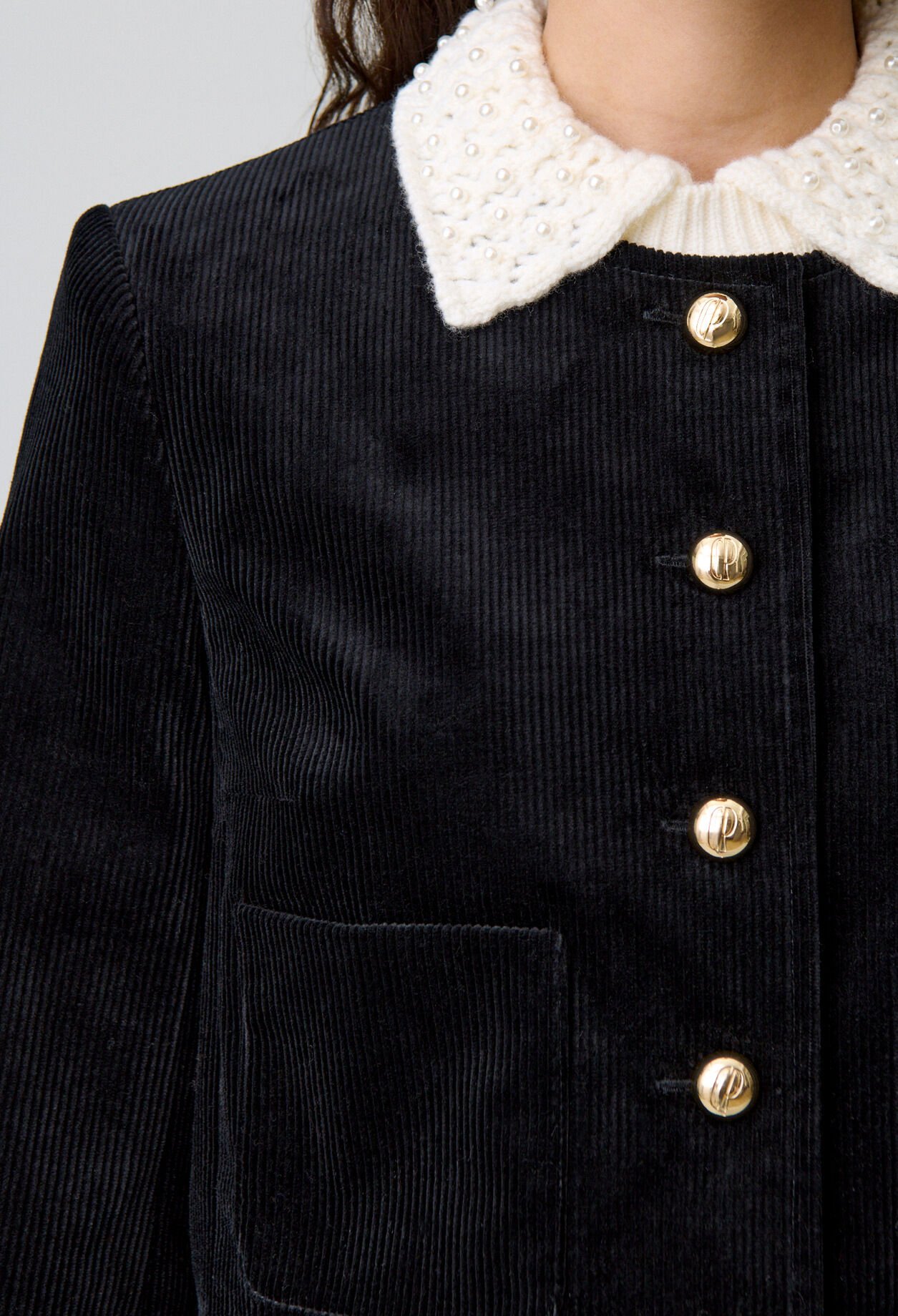 Veste boîte courte velours