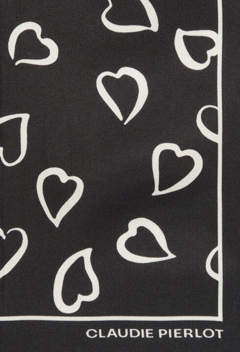 Foulard soie cœurs