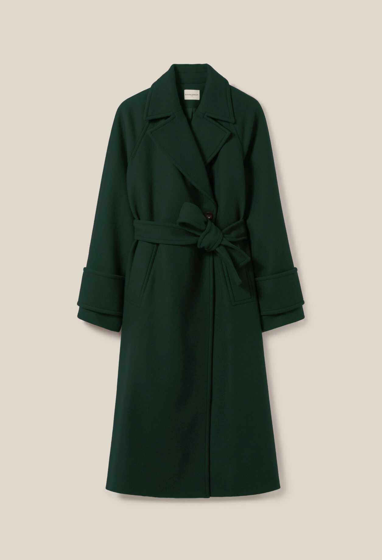 Manteau long esprit trench vert