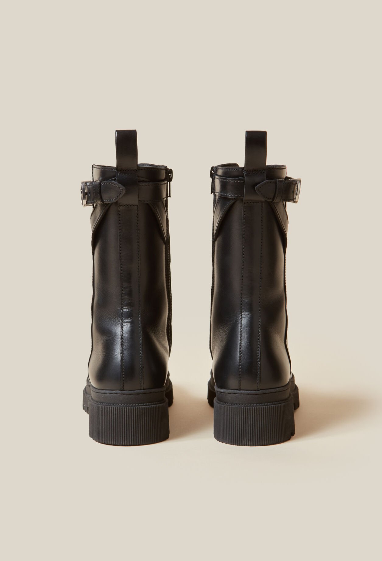 Bottines hautes rangers cuir 