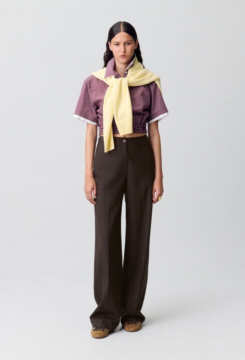 Pantalon droit laine