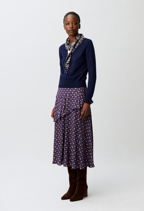 Pull maille bijou c&oelig;ur dor&eacute;