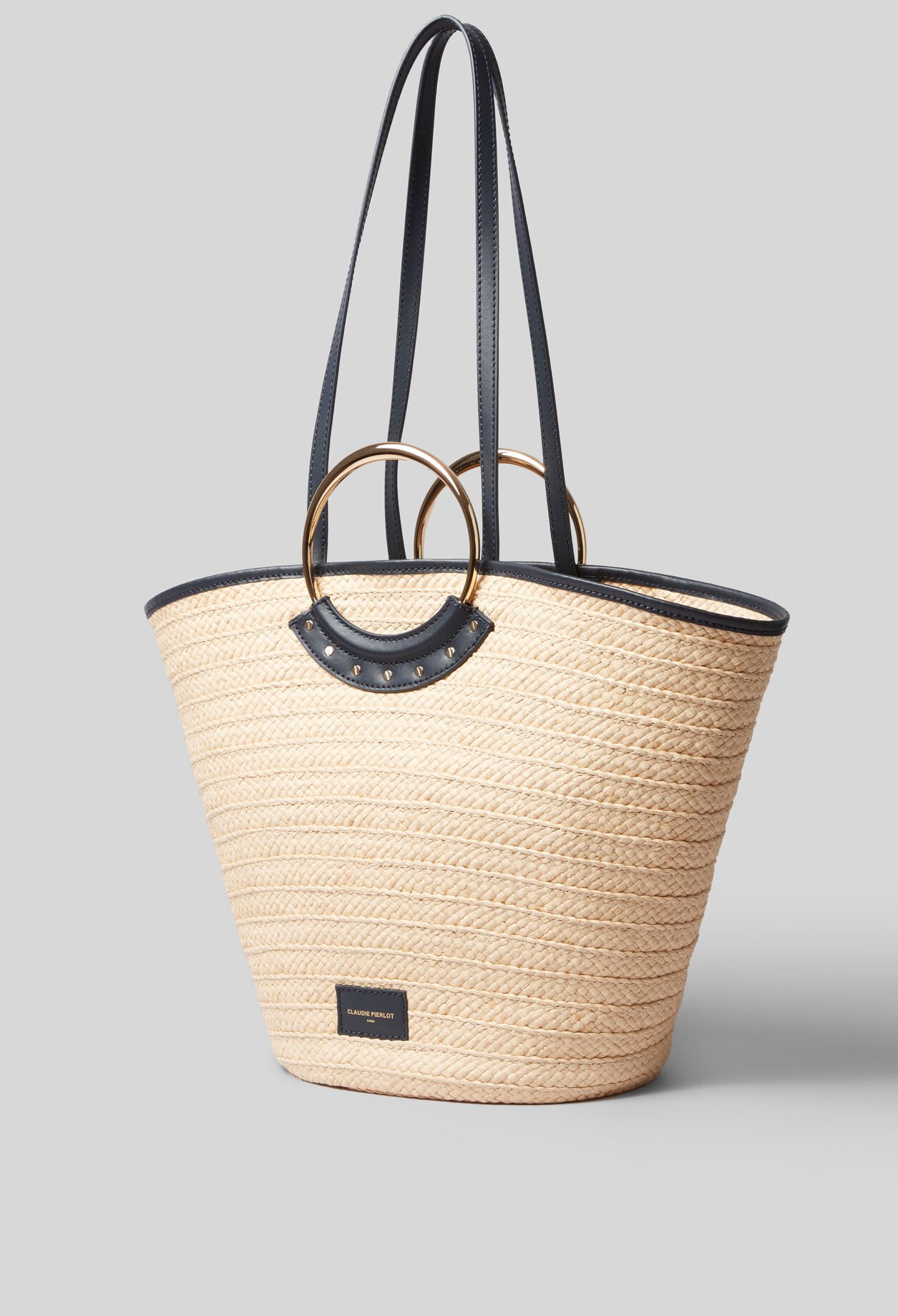 Panier raphia tressé à anses
