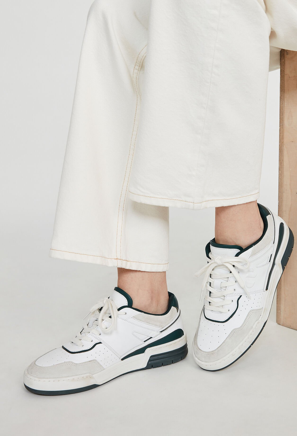 Sneakers blanches cuir