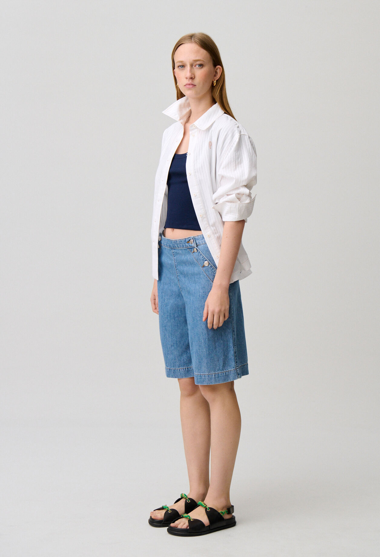Short &agrave; pont denim