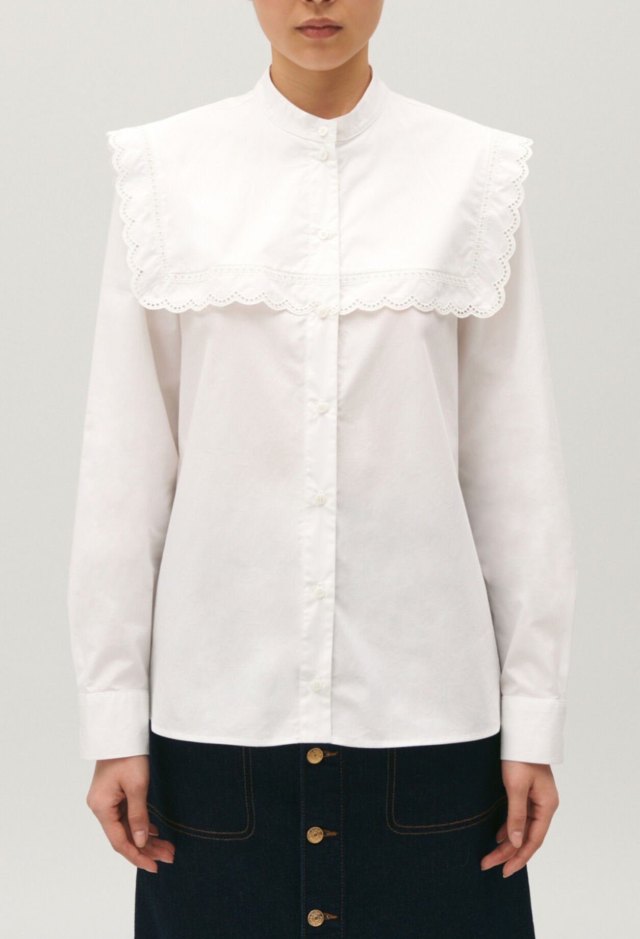 Chemise dentelle blanche