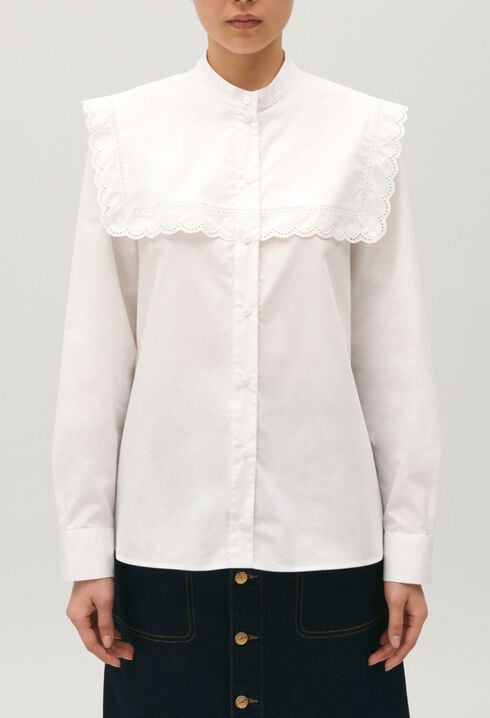 Chemise dentelle blanche