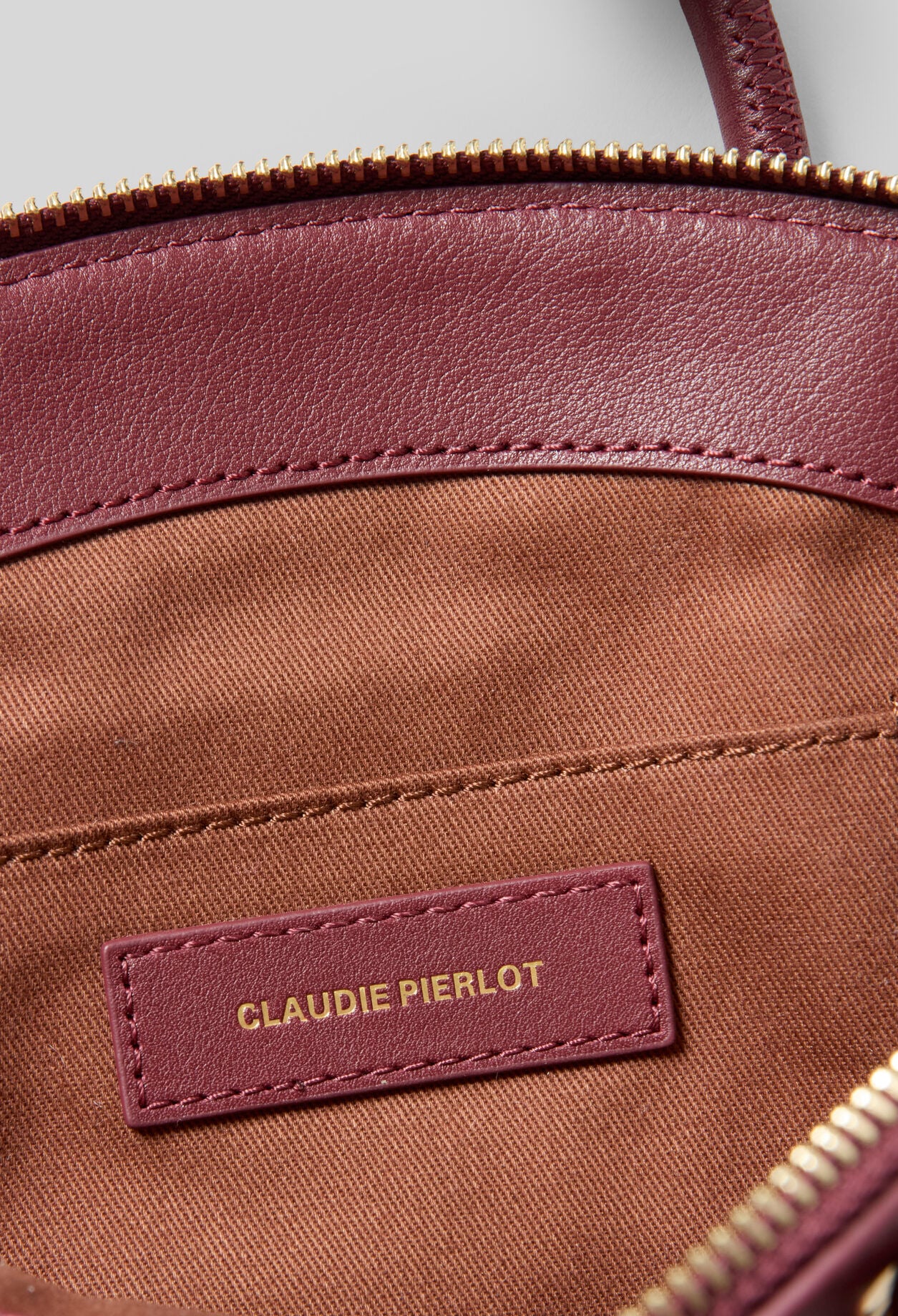 Sac cuir lisse anneaux dor&eacute;s