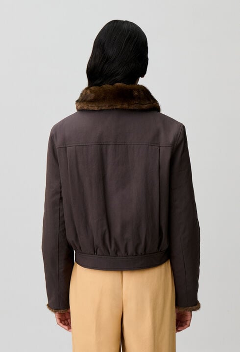 Parka courte nylon r&eacute;versible