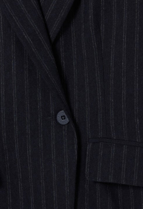 Veste ray&eacute;e laine m&eacute;lang&eacute;e