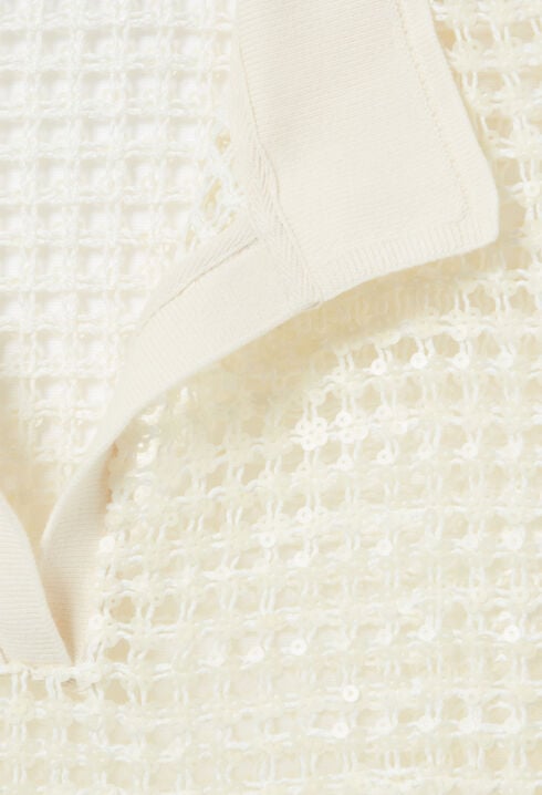 Top manches courtes crochet