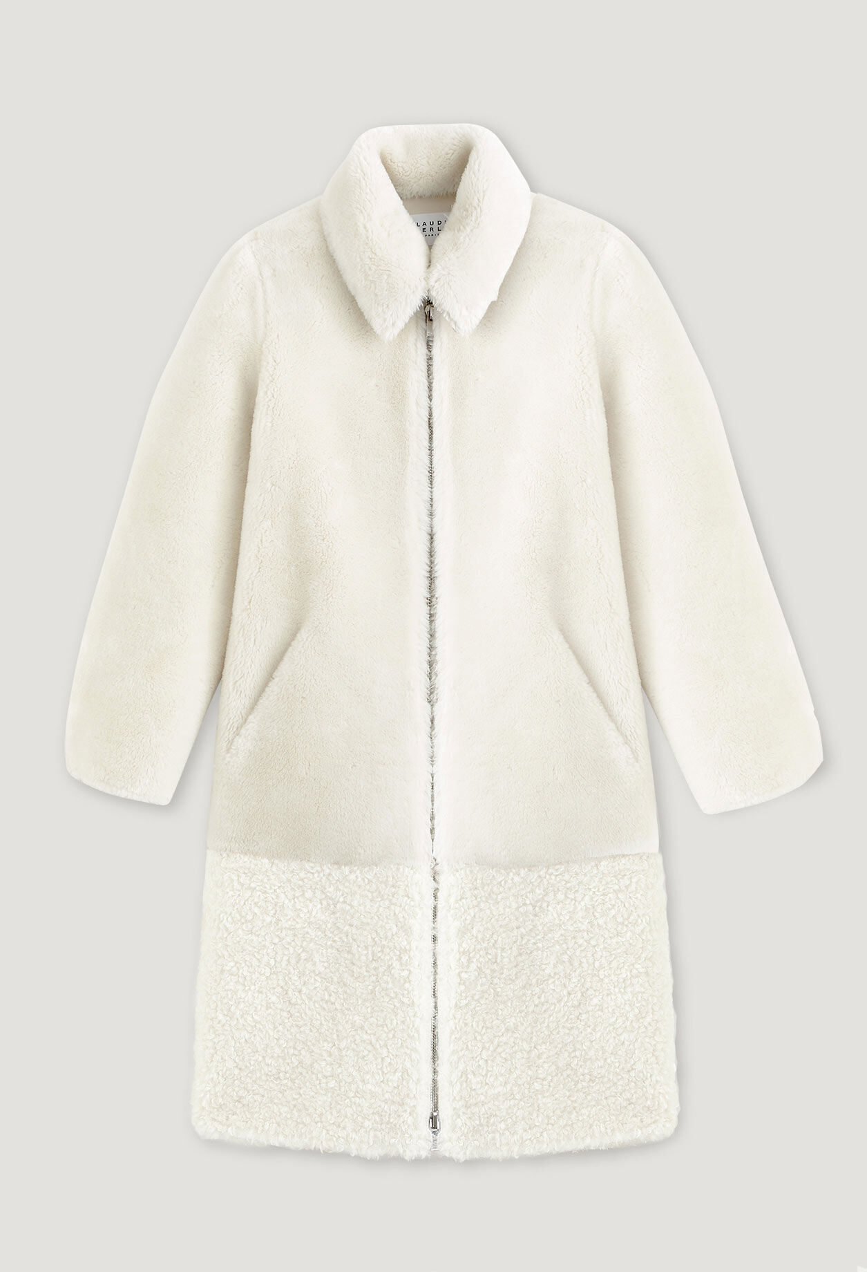 Manteau mi-long blanc